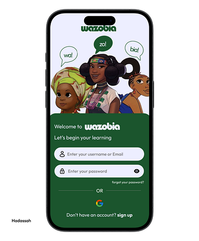 WAZOBIA - Nigerian Language learning app app contact design language ui