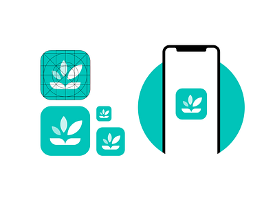 Growth Journal app icon app app icon book branding design growth icon icons illustration journal leaf leaves logo minimal minimalism minimalist plant vector