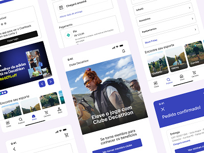 Concept UX/UI App Decathlon app decathlon design e commerce interface mobile sports ui ux uxui web