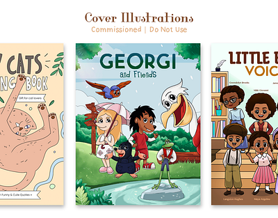 Various Book Cover Designs 2d illustration book cover book design busy books cartoons childrens book childrens illustrations coloring digital art drawing editorial graphic design illustration print design prints