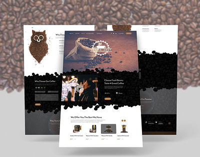 Website For Coffee Shop adobe photoshop design figma ui uiux ux ux design web website website design