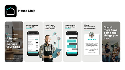 House Ninja brand design branding design logo design mobile design splashscreen