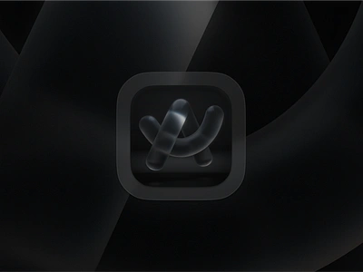 Arc Dark Mode Icon 3d animation arc branding browser dark icon logo ui