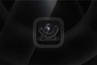 Arc Dark Mode Icon 3d animation arc branding browser dark icon logo ui