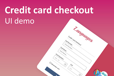 Credit card checkout - UI demo app branding checkout credit card demo design design system figma graphic design illustrator payment system photoshop prototype ui ux vector