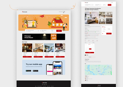 Room booking UI template booking design realstate room template ui uiux ux yx