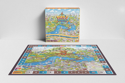 Ticos Travels Board Game 2d 2dvector board game branding graphic design illustration prodduct