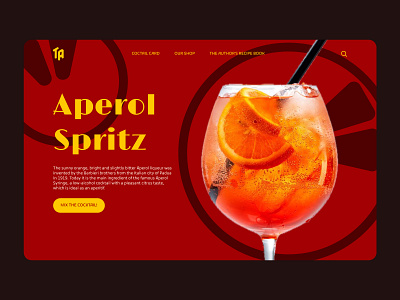 The concept of the first page of the Cocktail library website app branding design graphic design illustration logo typography ui ux vector