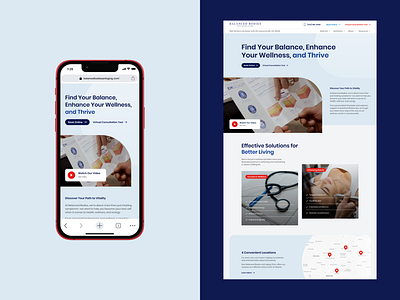 Balanced Bodies - Web Design aesthetics blue breakpoint desktop home page homepage medical mobile mobile design responsive round ui user experience ux ux ui web web design website website design wellness