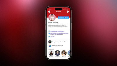 "University Ecosystem Profile Page 🎓✨" dailyui dailyui006 design mobile mobileapp mobileapplication page profile profilepage uiux university universityapp