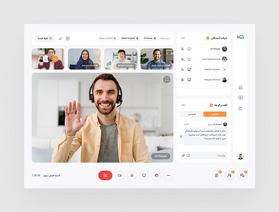 Faryan - Virtual Class platform call conference desktop facetime meet meeting online call online class online conference skype ui userinterface vc video call virtual class zoom