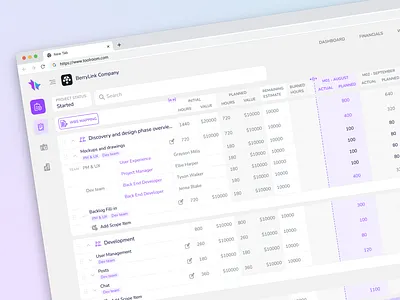 Toolroom app showcase business software enterprise app modern ui productivity tools professional tools project management resource planning saas dashboard task management team collaboration ui design ux design web app design work breakdown structure