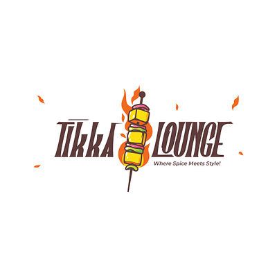 Tikka Lounge Indian Restaurant Logo abstract logo branding design fire logo flat logo food logo gpsehmbi indian food indian logo indian restaurant logo logo design restaurant branding restaurant logo symbol logo tikka logo tikka lounge