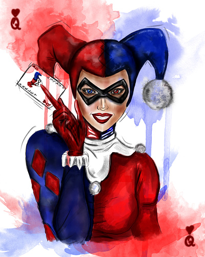 Harley Quinn DC Comics 2dart 2dartist art branding comics conceptart conceptartist design digital art digital drawing digital painting graphic design illustration illustrator inspiration logo photoshop sketchbook