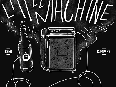 Little Machine Amplifier Illustration beer brewery brewing colorado denver illustration sloppy texture vintage