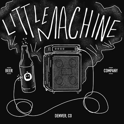 Little Machine Amplifier Illustration beer brewery brewing colorado denver illustration sloppy texture vintage