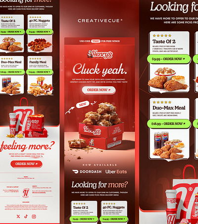 For Henry's Chicken via. creativecue.co branding d2c design email email design email designs email marketing emails food email klaviyo marketing campaigns ui websites