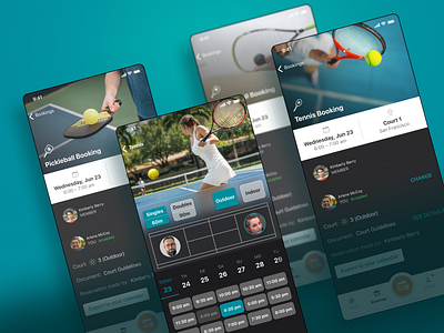 Connect: Court Booking UI 🎾 booking court booking dark theme ios iosapp mobile premium scheduling sleek tennis