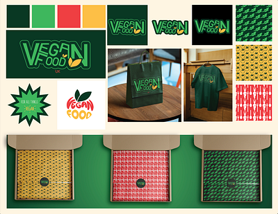 Vegan Food Visual Identity branding branding identity design graphic design illustrator logo vegan visual identity