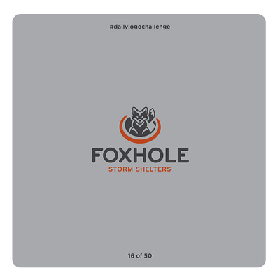 Fox Logo - #dailylogochallenge branding design fox graphic design gray hole illustration illustrator logo orange shelter storm vector