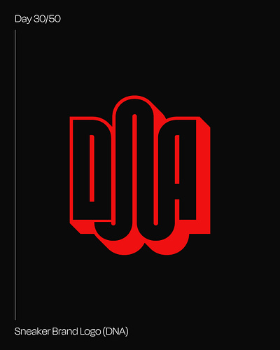 Day 30: Sneaker Brand Logo - DNA #dailylogochallenge brand identity branding dailylogochallenge graphic design logo