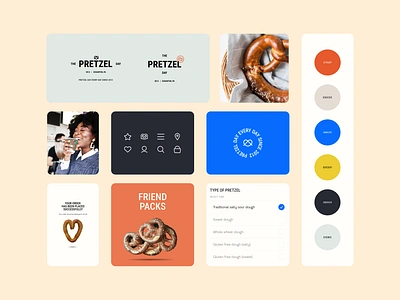 UX/UI design for food ordering app, The Pretzel Day app appdesign mobileapp ui ux uxui uxuidesign