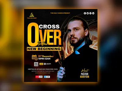 Church flyer template branding christmas graphic design logo