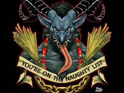 Krampus - Graphic Tee Design character character design graphic design graphic tees illustration t shirt design vector