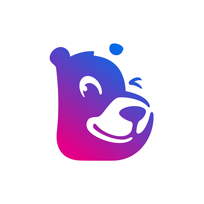 Smiling Bear B Logo (#Scalebranding) animal b bear branding cartoon letter logo mascot scalebranding smile