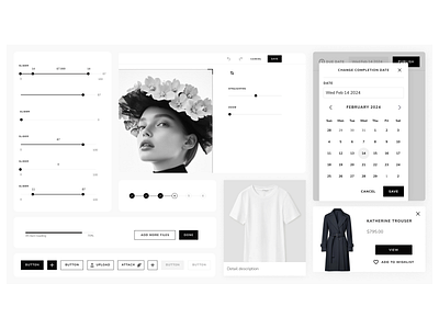 Design System for Fashion tech clean ui design system luxury fashion refined ui ui