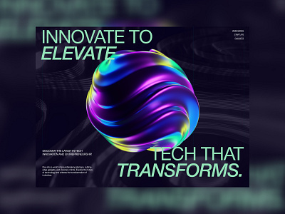 A website for a tech innovation platform 3d concept graphic design site tech platform ui webdesign website