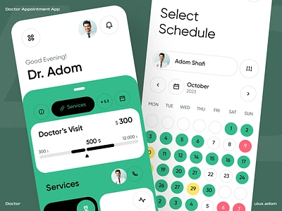 Doctor Appointment App adom app app design app ui appointment app booking doctor doctor appointment app medical medical app medical business ui ux