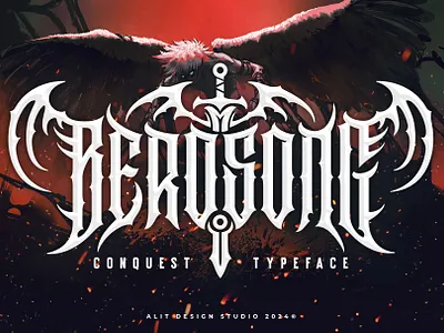 Berosong Typeface blackletter design font fonts letteing typeface