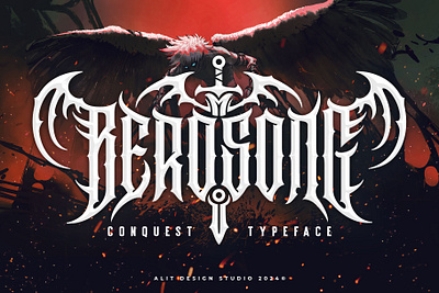 Berosong Typeface blackletter design font fonts letteing typeface