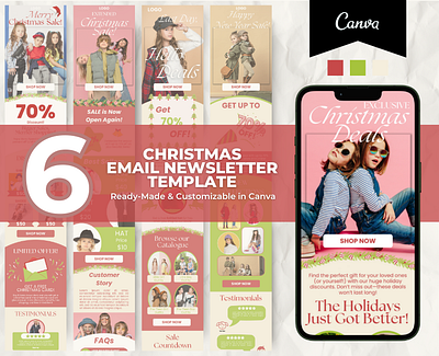 Editable kids Clothes Christmas Email Template canva email christmas newsletter design templates editable email email marketing email template fashion template kids fashion klaviyo template mailchimp template newsletter template