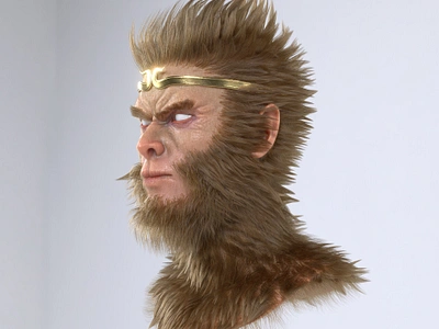 Monkey King and Engineer 3d character engineer monkey king