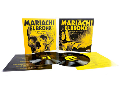 MARIACHI EL BRONX. | MUSICA MUERTA LP cover art lp art mariachi el bronx packageing