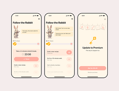 Mobile game with AI mascot ai mobile app ui user experience ux