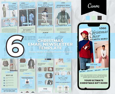 Editable Men Fashion Christmas Email Template canva email canva template christmas newsletter design templates email marketing email template fashion template klaviyo template mailchimp template marketing ideas men fashion newsletter template