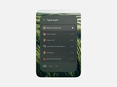 Search Results Page Music UI