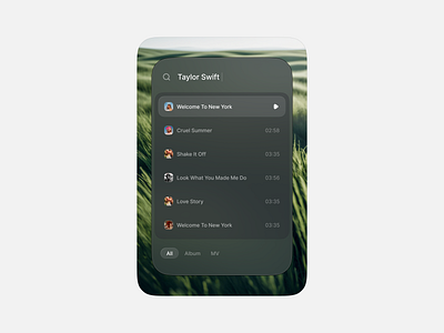 Search Results Page Music UI