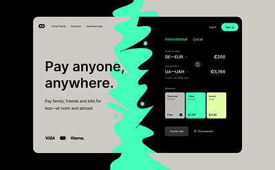 Remittance: Web Design ui