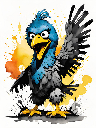 Who needs a mascot? animals bird birds crazy illustration mascot mascot design mascot logo mascots pop art popart watercolor watercolor illustration