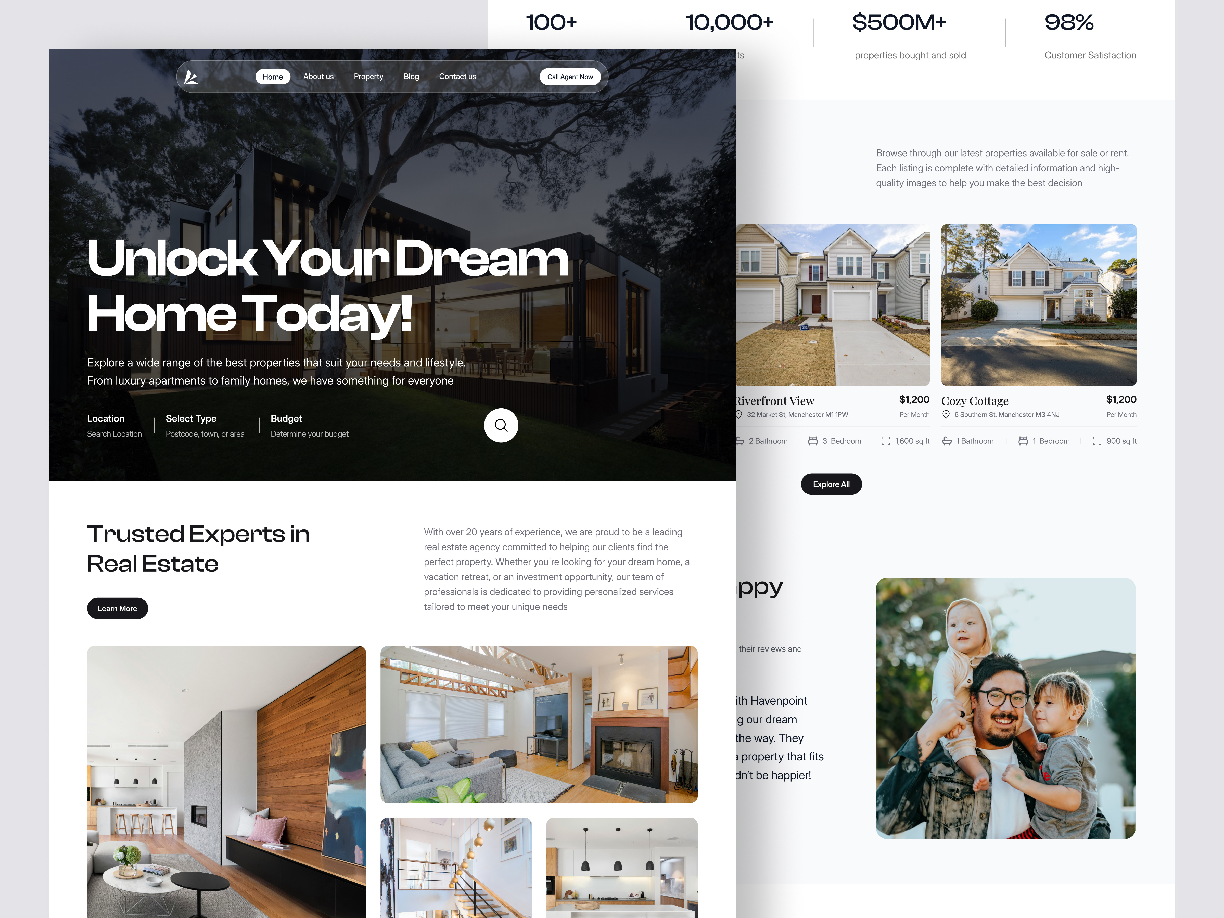 Example of HavenPoint - Real Estate Landing Page