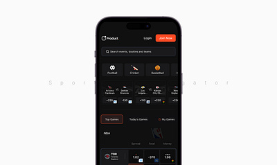 Sport Odds Aggregator app basketball bets branding design football graphic design green illustration logo odds orange sports typography ui ux vector