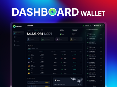 Flash Wallet - Dashboard ui