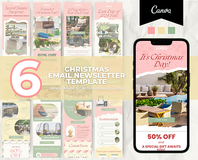 Editable Outdoor Furniture Christmas Email Template brand template canva email canva template christmas newsletter email marketing email template klaviyo template mailchimp template marketing ideas newsletter template outdoor furniture