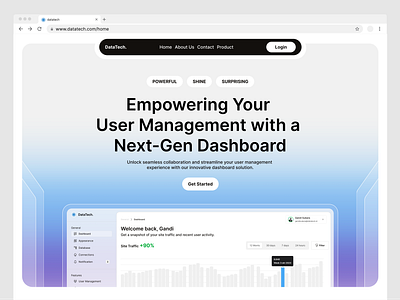 Landing Page (Hero Section) User Management design hero section landing page ui uiux design user management ux