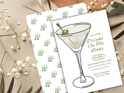 Golf Themed Party Invitations branding design graphic design stationery