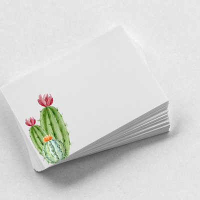 Cactus Themed Place Cards branding design graphic design stationery